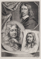 KG 07103
<br/>
Portret G. Flinck, P. Lely en Ph. Koning
<br/>
<em>Houbraken, Jacob (1698-1780)</em>